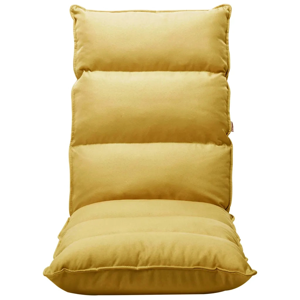 Sedia a Sdraio da Terra Pieghevole Giallo Senape in Tessuto cod mxl 69120