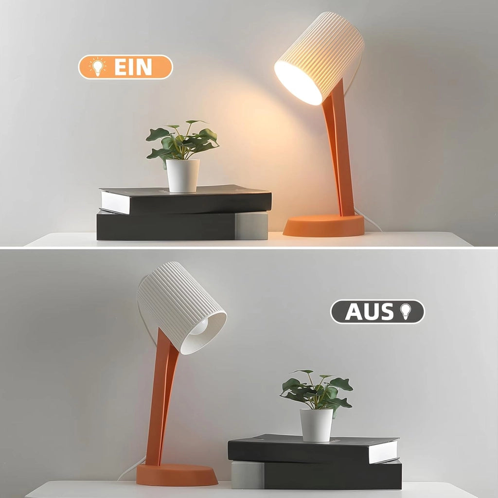 ZMH Lampada da Tavolo Arancione E14 Moderno Stile Country per Sala da Pranzo Senza Lampadine Set di 2 Pezzi