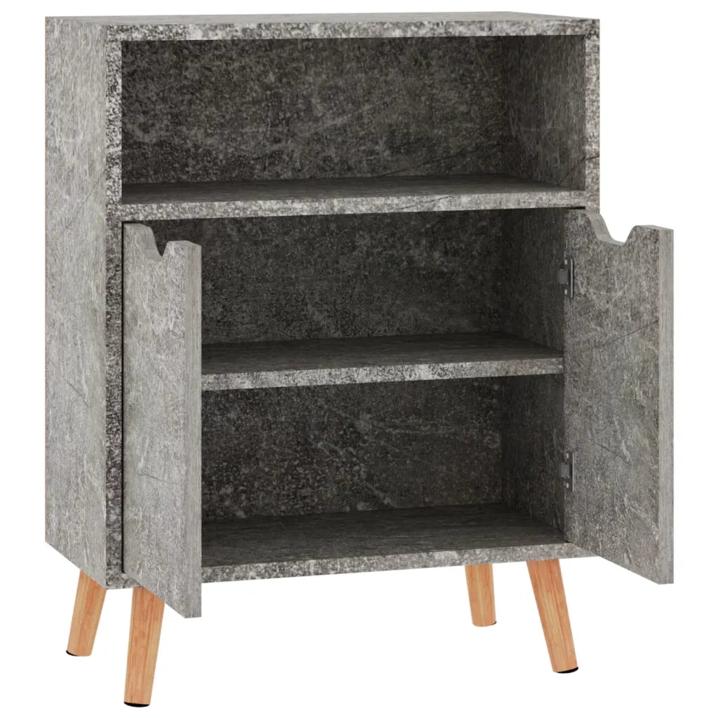 Credenza | Madia | Buffet da pranzo | Armadio da pranzo Grigio Cemento 60x30x72 cm in Legno Multistrato