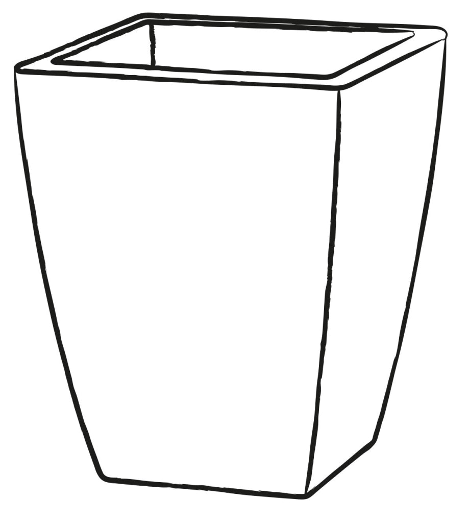 Vaso 40x40x65cm in Resina Tulli Quadro Veneto Essential 65 Antracite