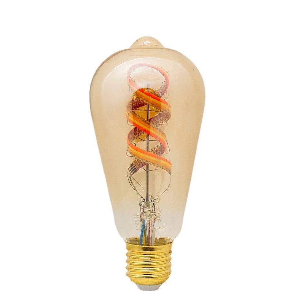 Trade Shop - Lampadina A Filamento Led Intelligente Wifi St64-sf E27 4,9w 1800lm Alexa Google -