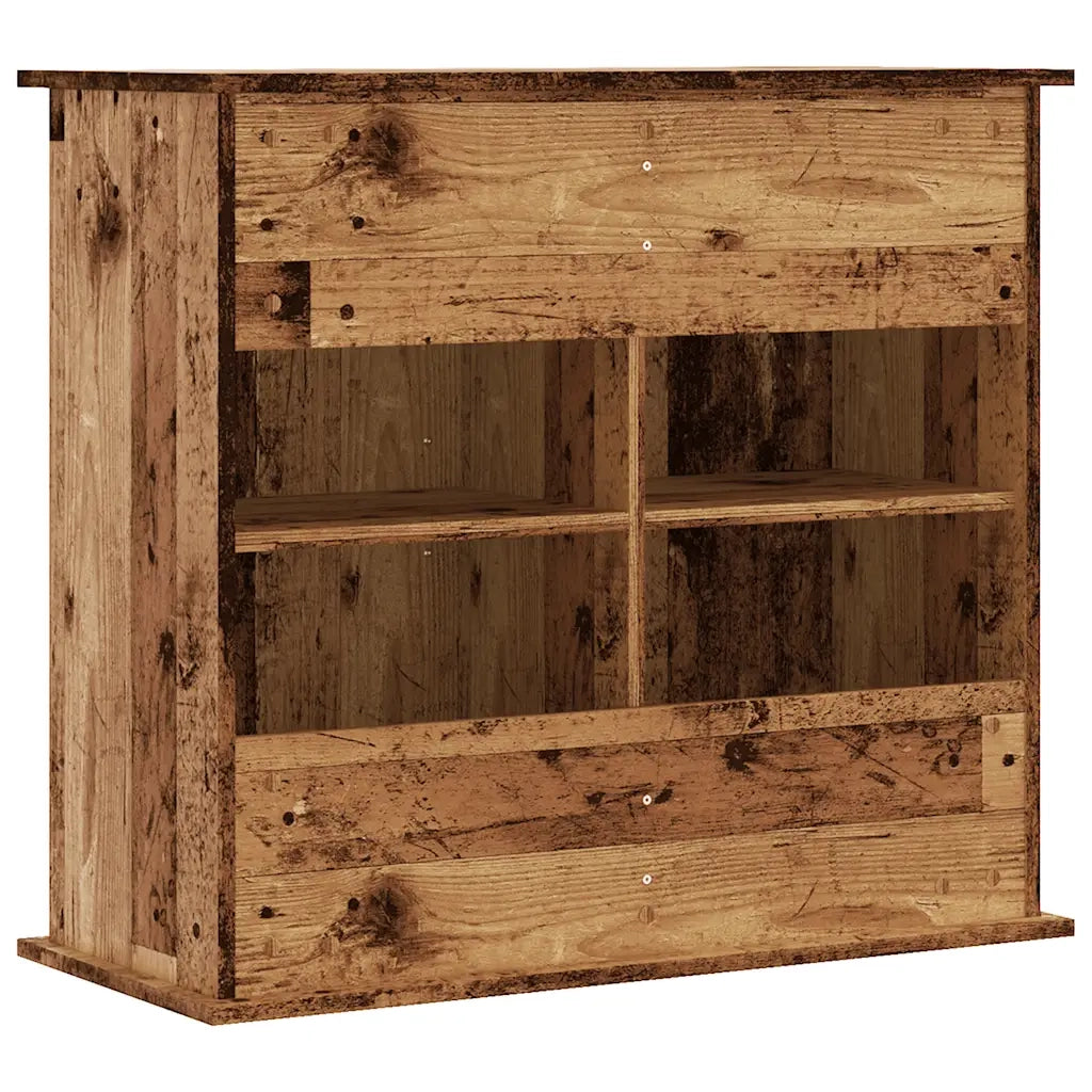 vidaXL Supporto Acquario 81x36x73 cm in Legno Multistrato Legno Antico