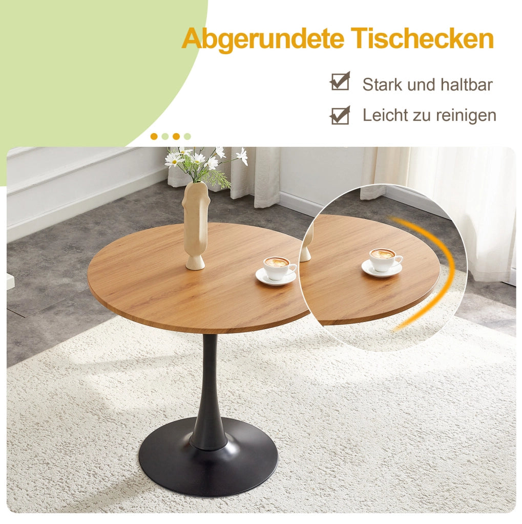Tavolo rotondo Tulip Ø 80 cm in MDF e metallo