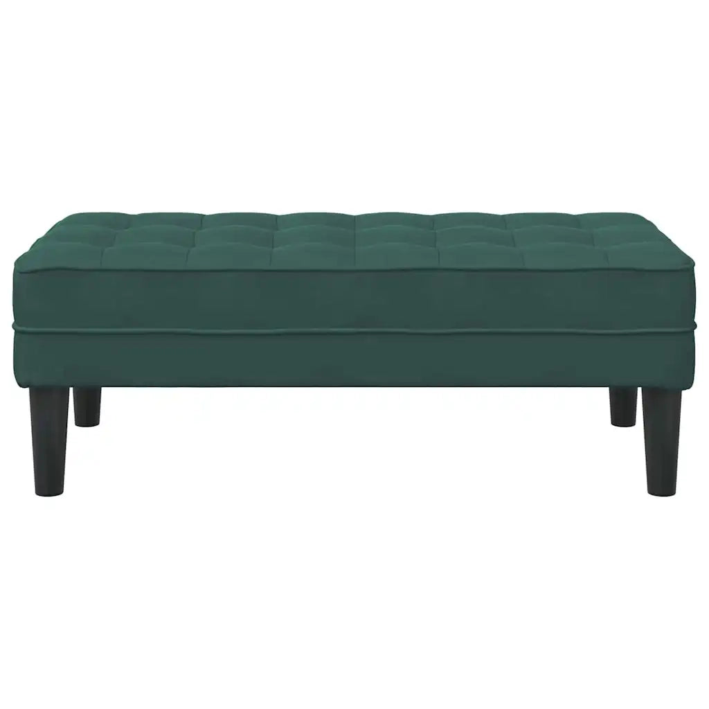 panchina con cuscino Verde Scuro 113 x 57 x 39 cm Velluto 42001949