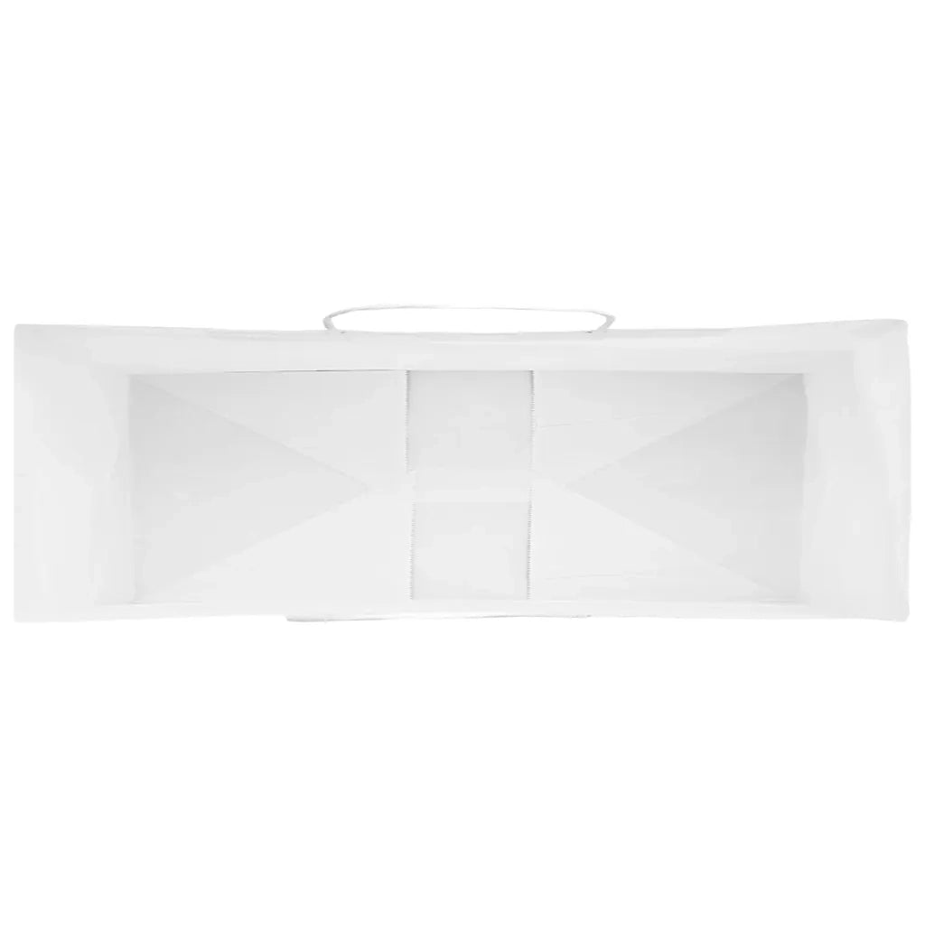 Sacchetti di Carta 250 pz con Manici Bianchi 32x12x42 cm