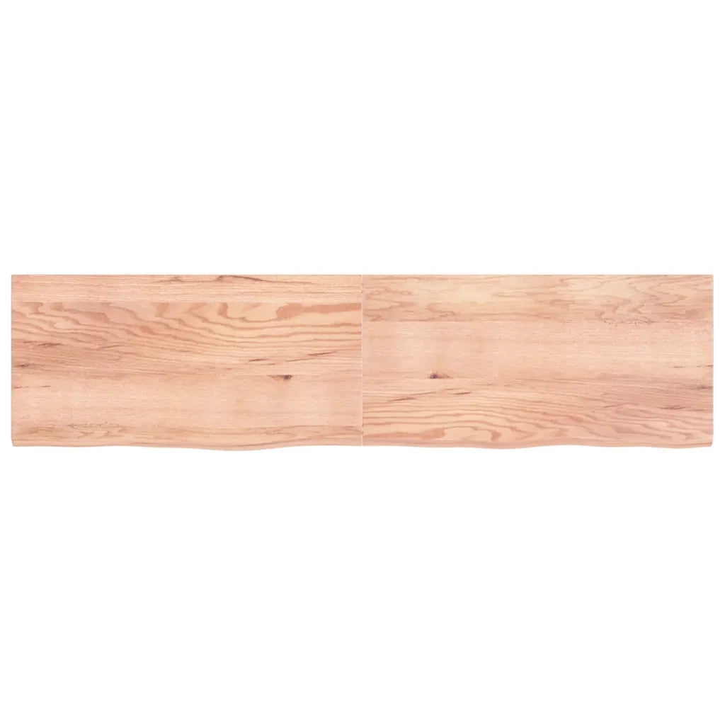 Ripiano Muro Marrone 200x50x(2-4) cm Massello Rovere Trattato 363728