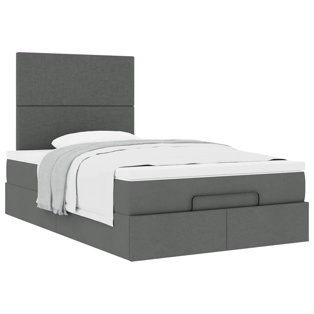 vidaXL Struttura Letto Pouf con Materasso 120x200 cm in Tessuto
