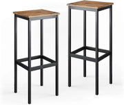 Set di 2 sgabelli da bar Fyrk, Rovere rustico, 32 x 78 cm 2 parti, adatto per banconi e piani cucina, impilabile per la conservazione