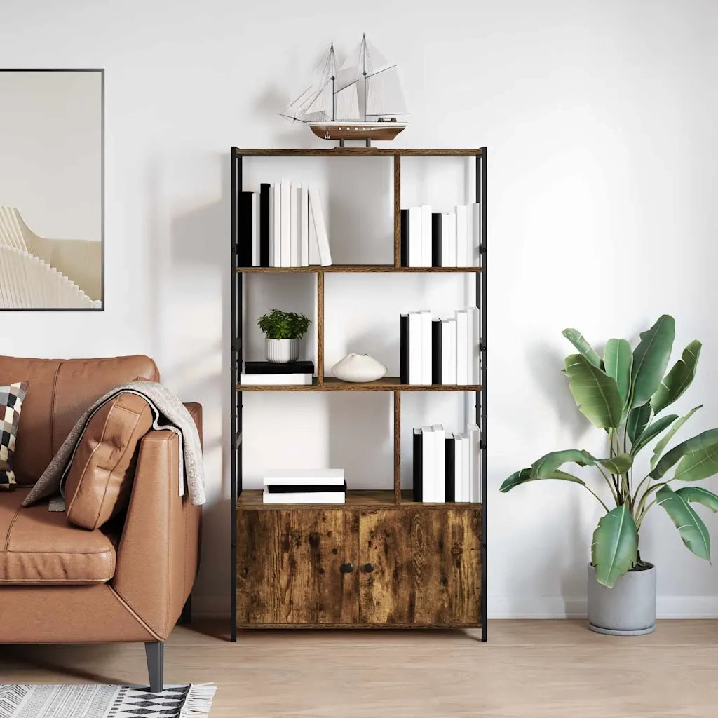 Libreria Rovere fumé 80 x 30 x 155,5 cm Legno multistrato 868439