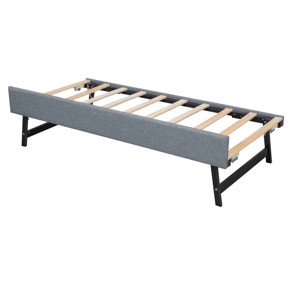 Divano letto con letto estraibile in lino 90x200 cm