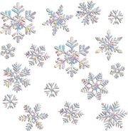 Decorazione di Natale per finestra - Fiocchi di neve e protezione uccelli - 26 pezzi di stiker per finestra prisma - Immagini di Natale per finestra - Adesivo autoattacco