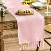 Decorazione per tavolo da stiro in stile country, rosso blush, 33x183 cm