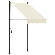 Tenda da Sole | Tenda parasole Retrattile Crema 100x150 cm in Tessuto e Acciaio