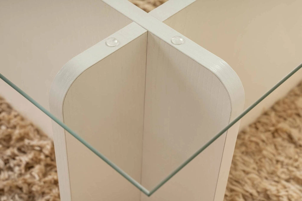Kallias, Tavolino da Salotto Portariviste, 105x65x30h cm Bianco