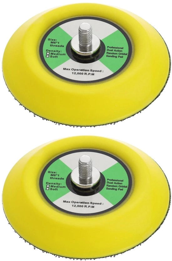 Disco abrasivo 75mm - Tracciato di abrasione M6 - 12000 giri/min - Professionale - Piastra posteriore in plastica rigida - Adatto per metallo e legno