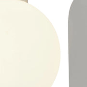 Applique Contemporanea Snow Ball Acciaio Cromo Vetro Bianco Led 12W 3000K