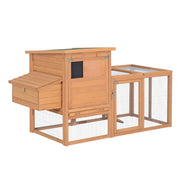 Easycomfort Pollaio da Giardino Gabbie per Galline da Esterno con Zona di Corsa e Nido in Legno 190×81×103cm