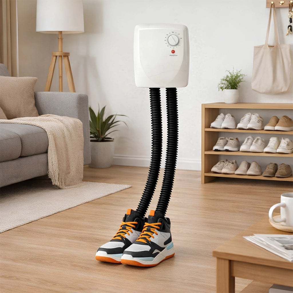 Asciugatore per Scarpe con Soffiatore 250 W con Protezione Contro il Surriscaldamento Bianco Nedis