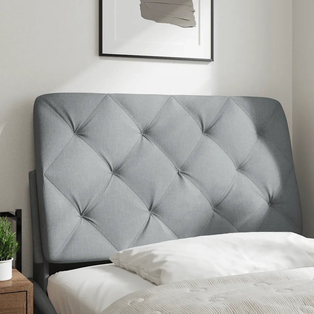 Cuscino Testiera Grigio Chiaro 90 cm in Tessuto CFW4821341