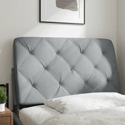 Cuscino Testiera Grigio Chiaro 90 cm in Tessuto CFW4821341