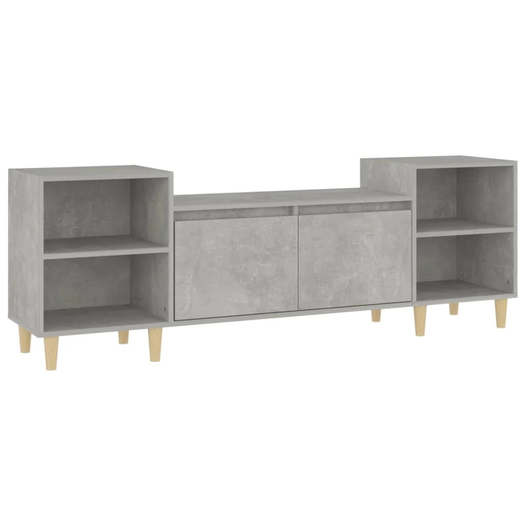 Mobile TV multimediale scaffale TV credenza mobile TV sala da pranzo soggiorno camera da letto 160 x 35 x 55 cm legno ingegnerizzato grigio 02_0026063