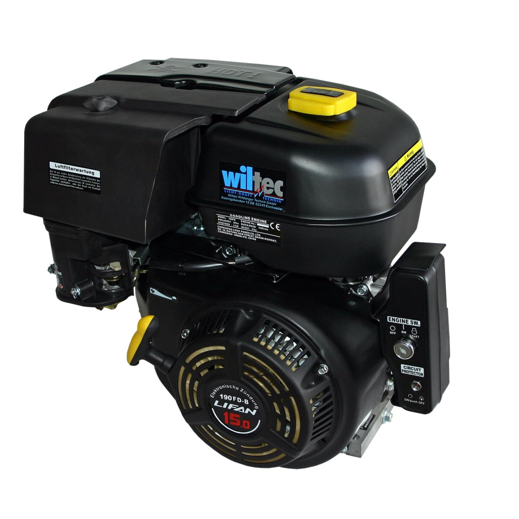 LIFAN 190 Motore a benzina 4 tempi 10kW (15CV) 25,4mm 420 ccm, OHV, con avviamento elettrico