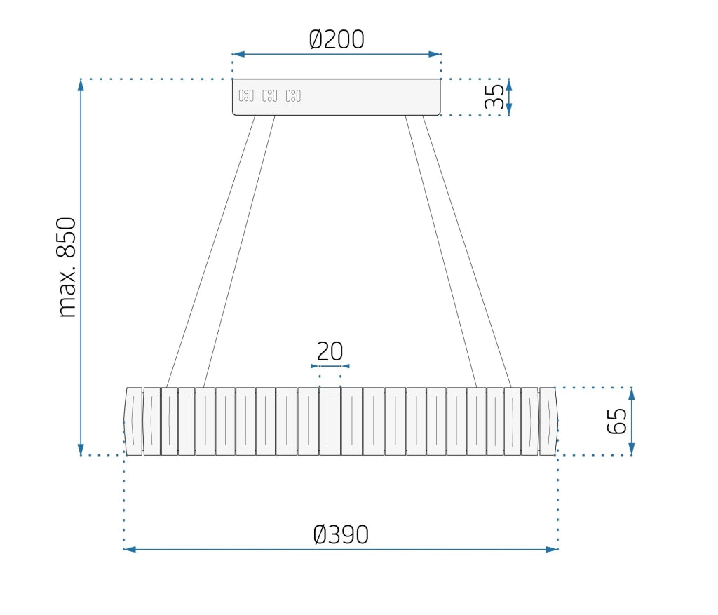 Plafoniera Led In Cristallo App1040-cp + Telecomando