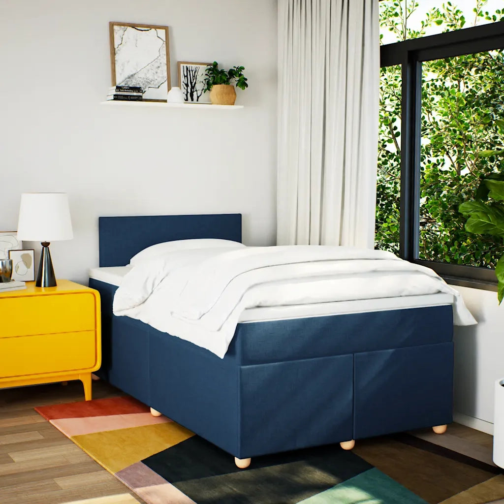 Giroletto a Molle con Materasso Blu 120x190 cm in Tessuto 3286618