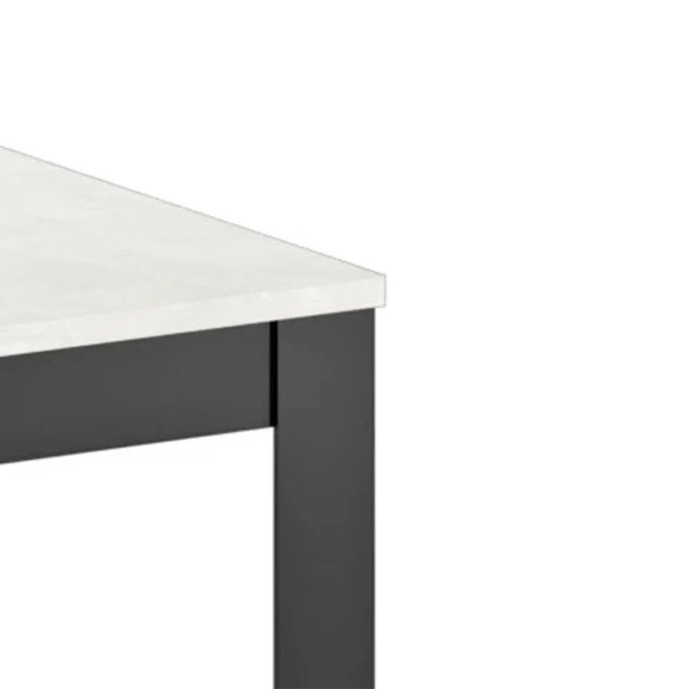 Tavolo da pranzo allungabile effetto cemento bianco Moon 156-316x90 cm fino a 12 posti Made in Italy | Duzzle