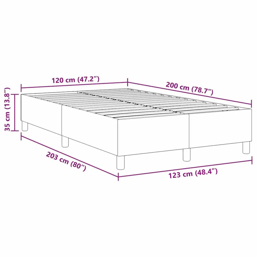 Struttura letto piattaforma Grigio scuro 120 x 200 cm 3337403
