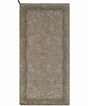 Tappeto moderno DUBLINO FANGO elegante cornice tinta unita, passatoia cucina multiuso lavabile antiscivolo cm.55x115