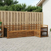 Set divano sezionale 4 pcs Naturale Legno di Acacia Massello 3384350