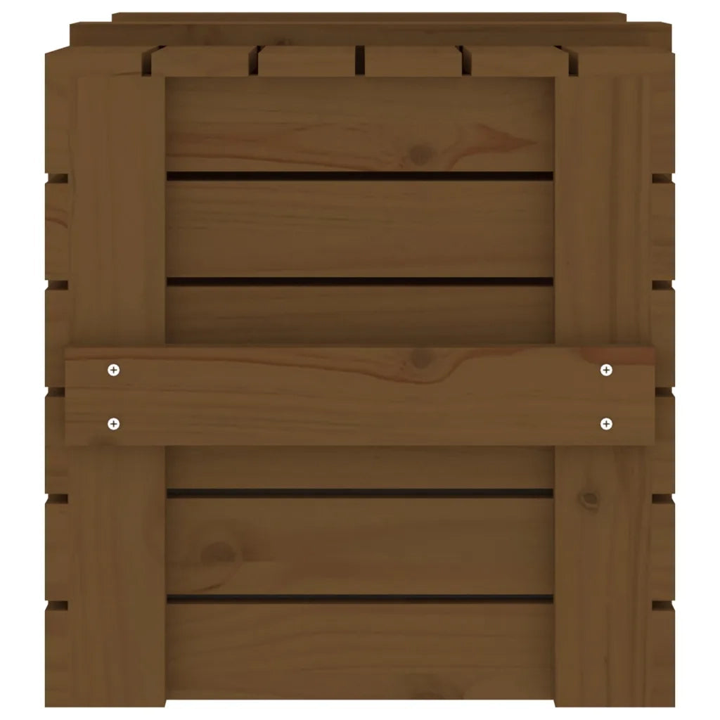 Contenitore Portaoggetti Ambra 58x40,5x42cm Legno Massello Pino 824996