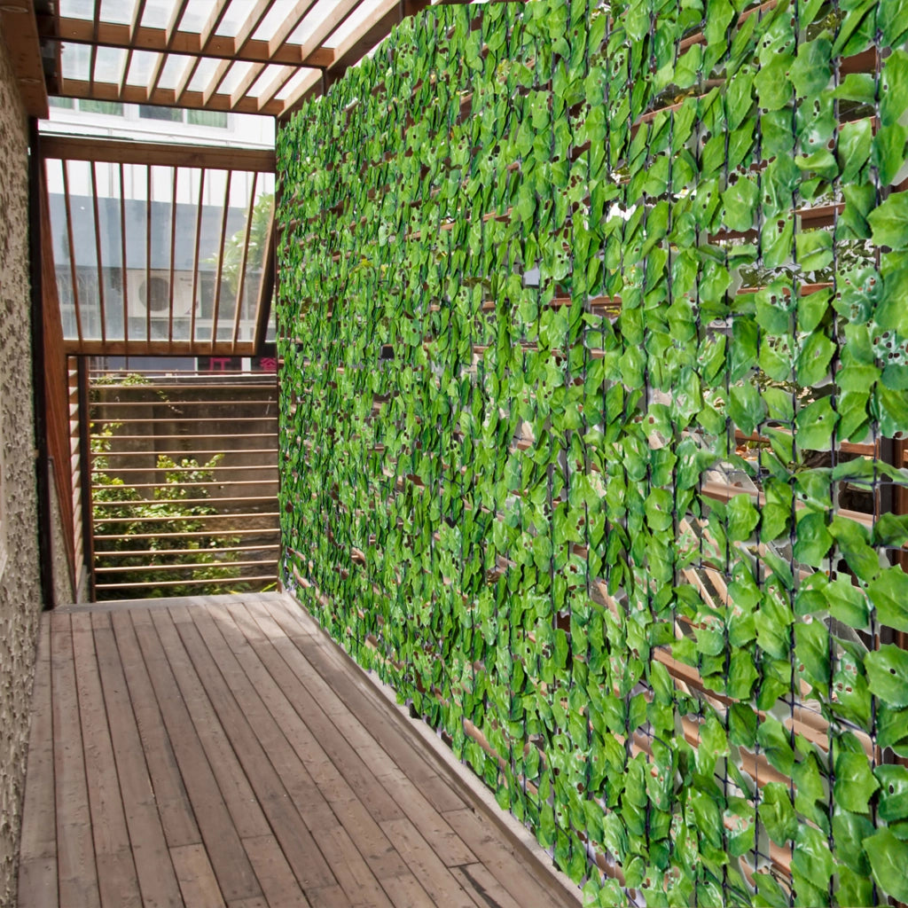 Siepe artificiale frangivista verde chiaro 300 x 150 cm per balcone e terrazza