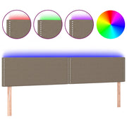 Testiera | Testata a LED Tortora 180x5x78/88 cm in Tessuto