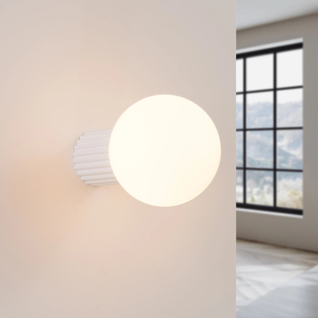 Applique Pure Lume SFERA bianca sfera vetro G9 IP44