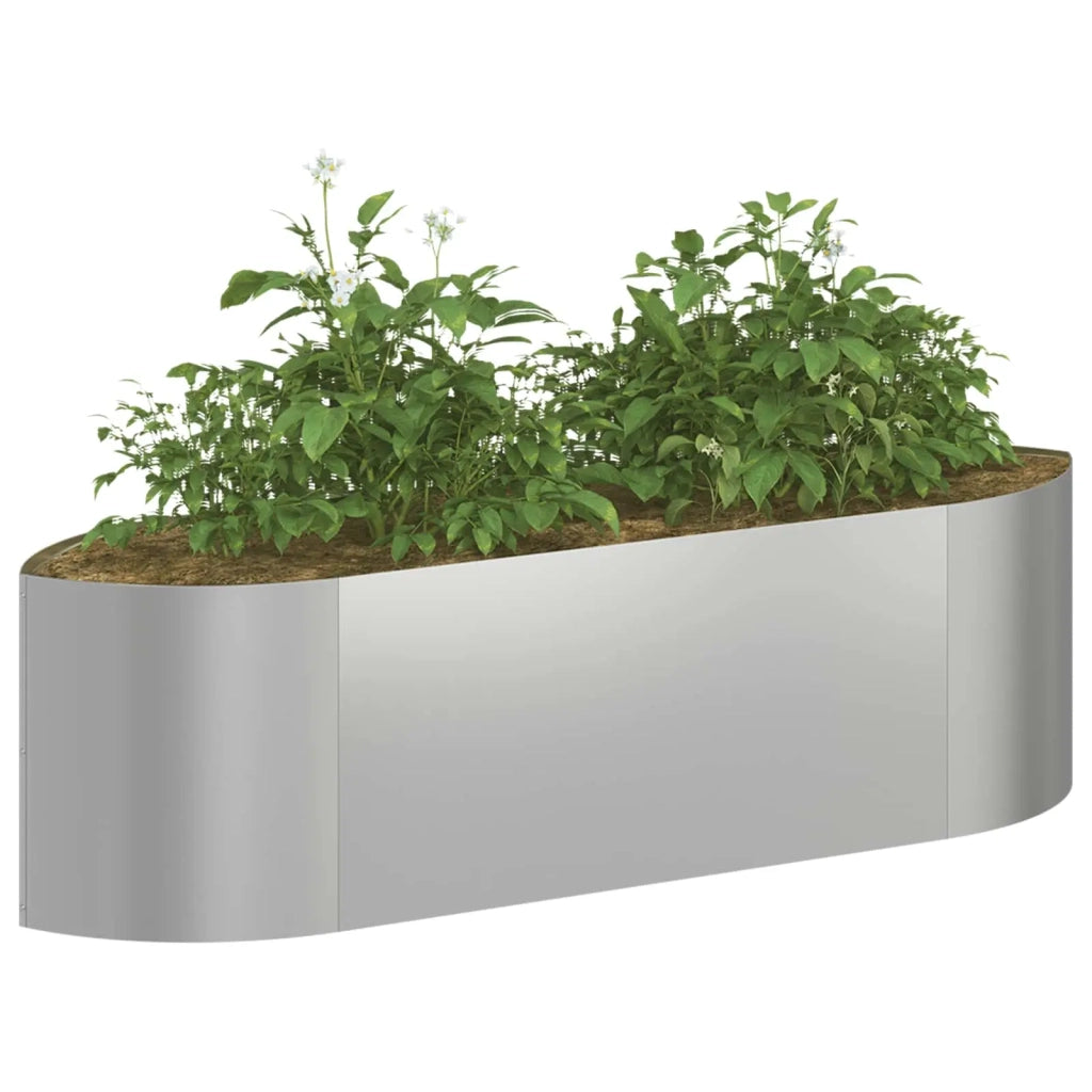 Letto rialzato da giardino Acciaio zincato 140 x 40 x 40 cm 8011717