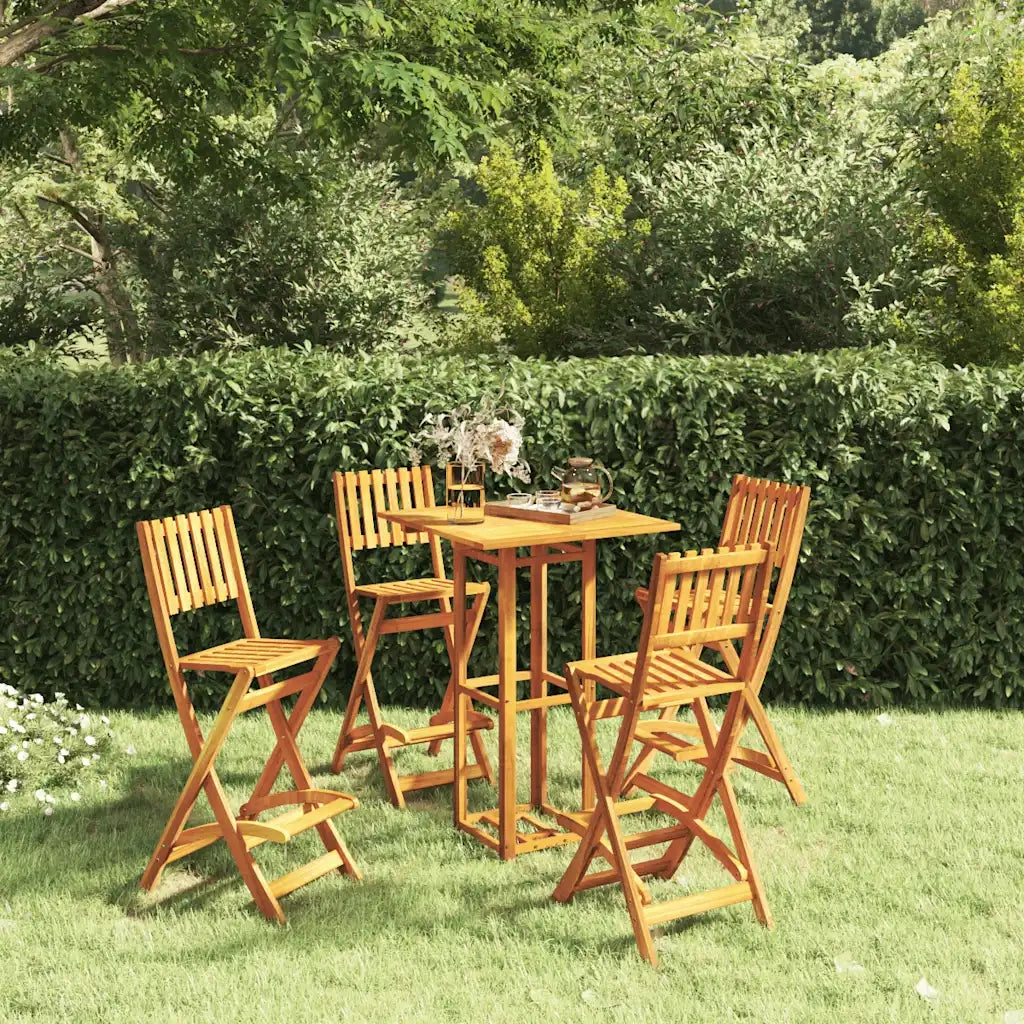 Set da Bar per Esterni 5 pz in Legno Massello di Acacia 3104962