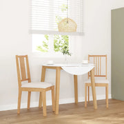 Sedie da Pranzo con Cuscini 2 pz Naturale Legno Massello Hevea 4102397