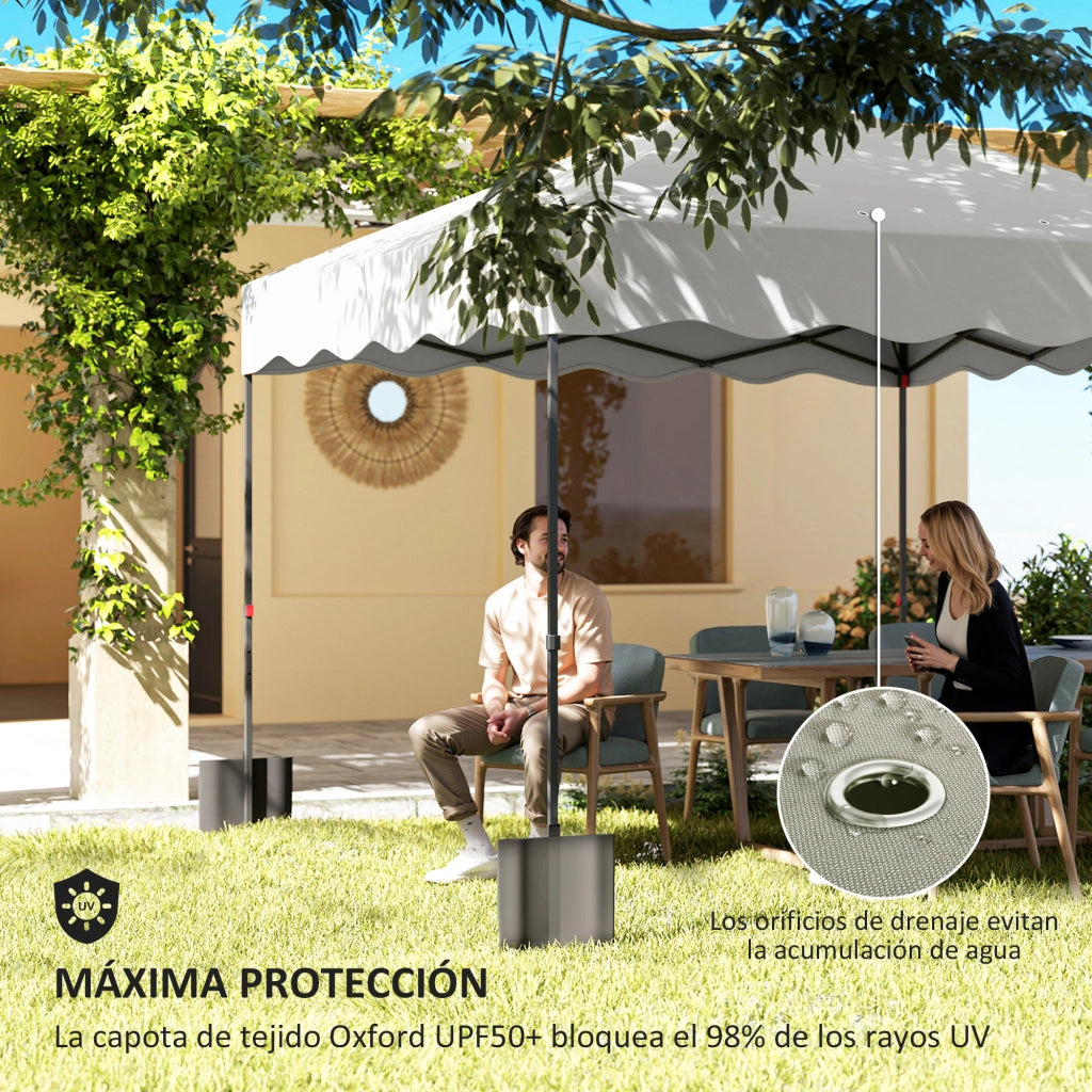 Tenda da giardino pieghevole 3x3m ¨C zephmum ¨C bianco