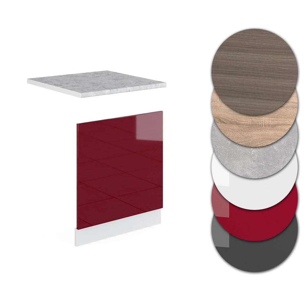 Vicco Mobili da cucina  Rosso 60 cm Senza piano di lavoro