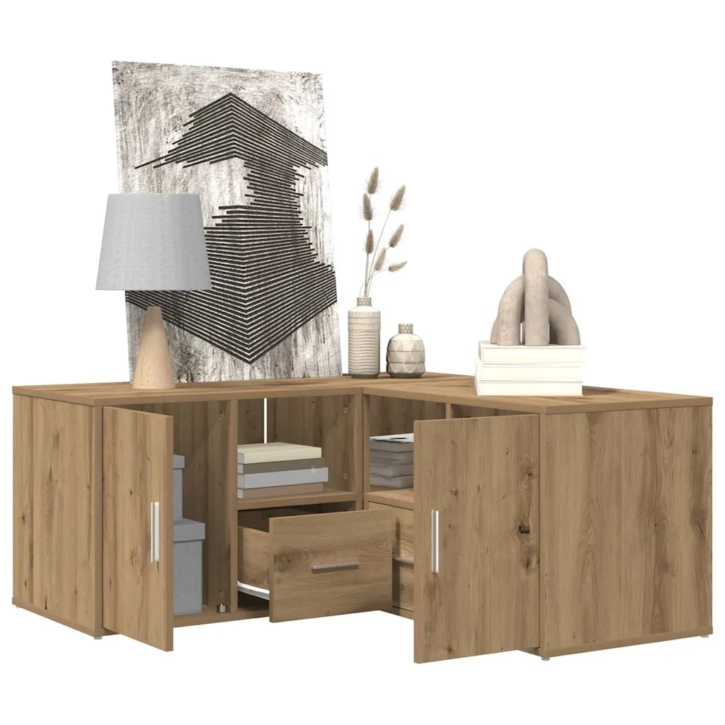 Mobile Angolare Rovere Artigianale 160x40x45 cm in Truciolato 3307827
