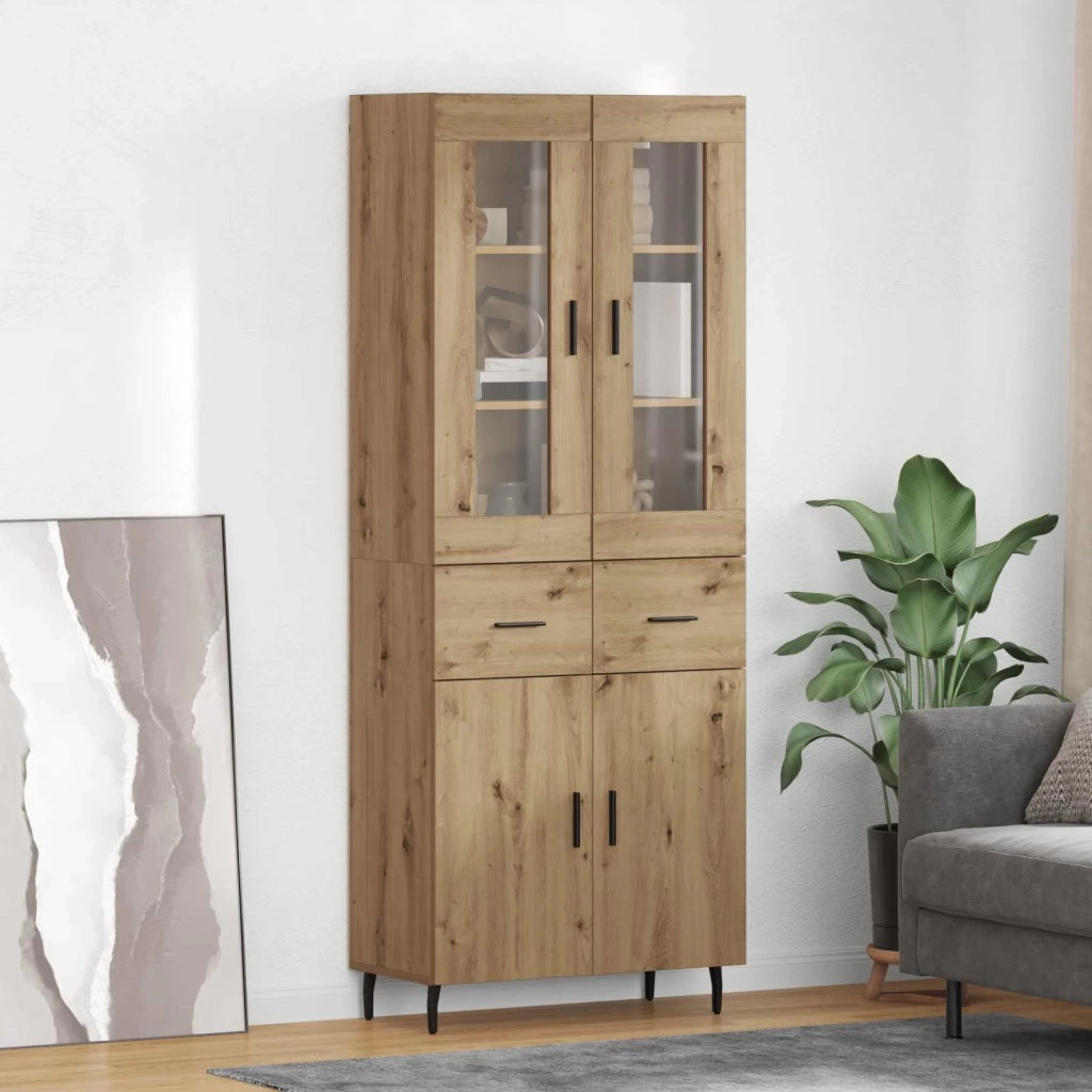 Credenza 2 pcs Rovere artigianale Legno multistrato 3416024