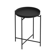 Tavolino in metallo "Sheby" 46 x 46 x 56 cm - Nero