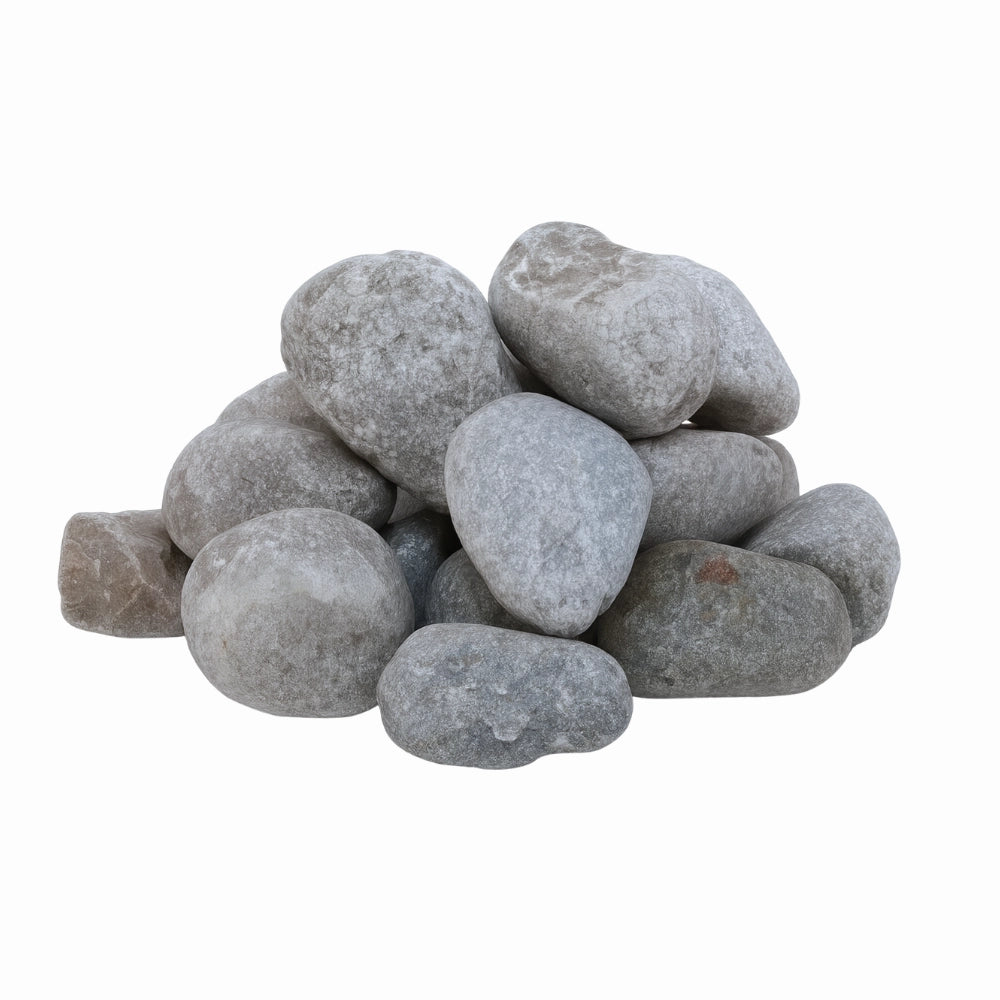 Ciottoli occhialino grigio naturale per design outdoor *** misura 15/25, formato 25 kg, confezione 1