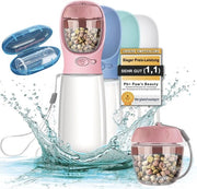 Fusto per animali domestici, antibatterico, trasportabile, contenitore per acqua, dispenser per acqua, ideale per viaggi, esterno, 550 ml, rosso