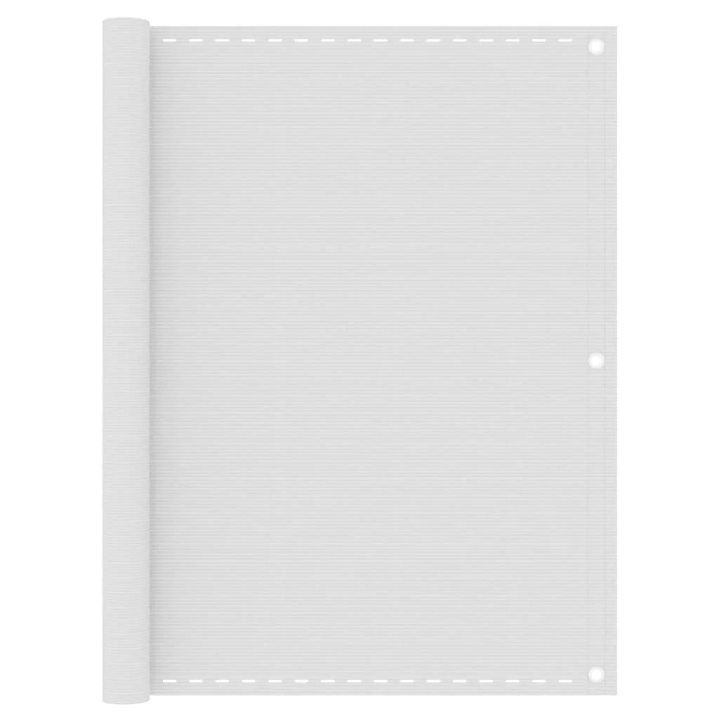 Paravento per balcone protezione privacy schermo privacy 120 x 600 cm HDPE bianco 02_0010046