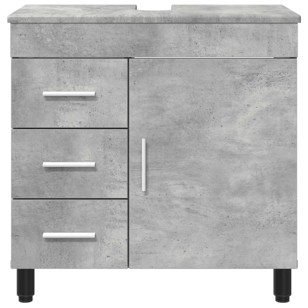 Mobiletto da bagno Grigio Cemento 60 x 35 x 60 cm 889378