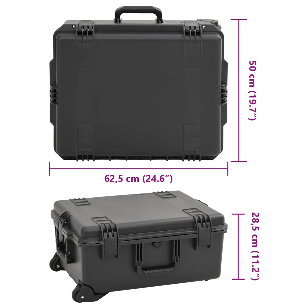 Valigetta da Volo Portatile Nera 62,5x50x28,5 cm in PP CFW4325418