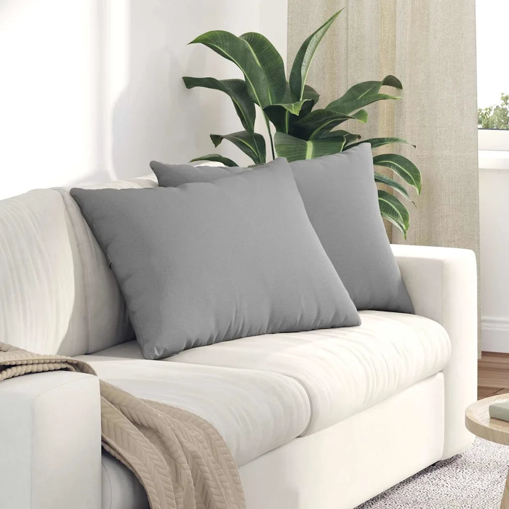 Cuscini da Divano 2 pcs Grigio Nuvola 70 x 50 cm Tessuto